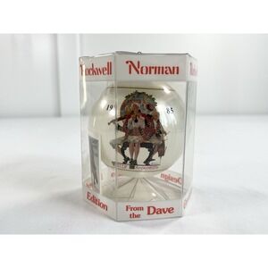 New Vintage 1985 Norman Rockwell Dave Grossman Christmas 3" Ornament 11th Ltd Ed